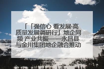 「强信心 看发展·高质量发展调研行」地企同频 产业共振——永昌县与金川集团地企融合推动重大项目建设