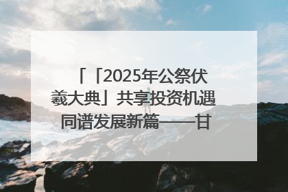 「2025年公祭伏羲大典」共享投资机遇 同谱发展新篇——甘肃省文旅产业链招商引资推介会侧记
