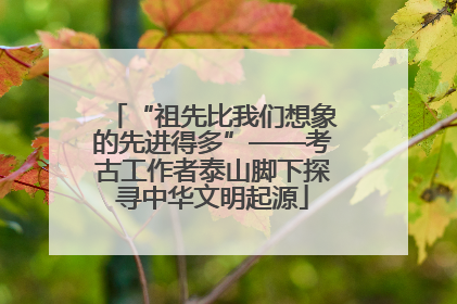 “祖先比我们想象的先进得多”——考古工作者泰山脚下探寻中华文明起源