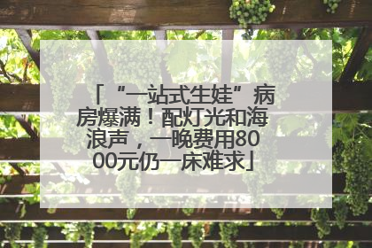 “一站式生娃”病房爆满！配灯光和海浪声，一晚费用8000元仍一床难求