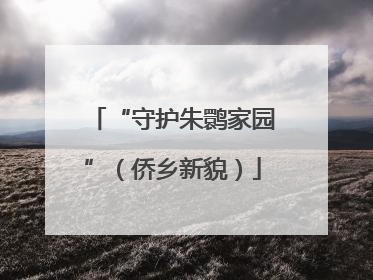 “守护朱鹮家园”（侨乡新貌）