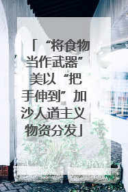 “将食物当作武器” 美以“把手伸到”加沙人道主义物资分发