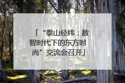 “泰山经纬：数智时代下的东方时尚”交流会召开