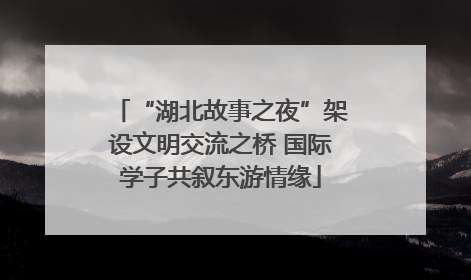 “湖北故事之夜”架设文明交流之桥 国际学子共叙东游情缘