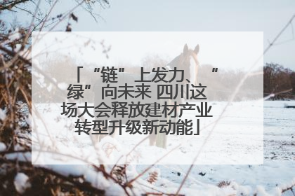 “链”上发力、“绿”向未来 四川这场大会释放建材产业转型升级新动能