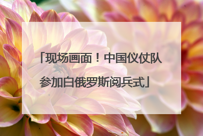 现场画面！中国仪仗队参加白俄罗斯阅兵式