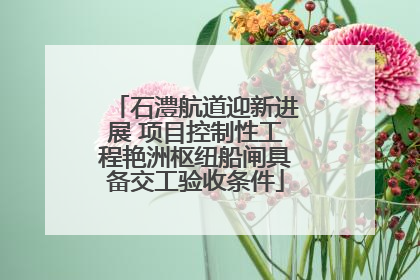 石澧航道迎新进展 项目控制性工程艳洲枢纽船闸具备交工验收条件