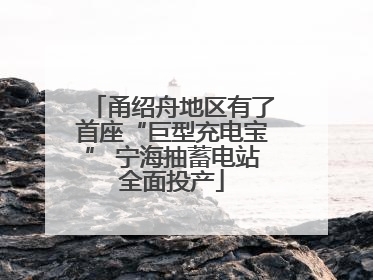 甬绍舟地区有了首座“巨型充电宝” 宁海抽蓄电站全面投产