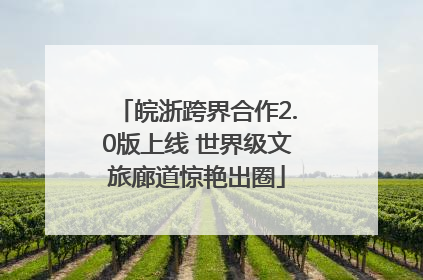 皖浙跨界合作2.0版上线 世界级文旅廊道惊艳出圈