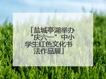 盐城亭湖举办“庆六一”中小学生红色文化书法作品展
