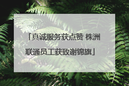 真诚服务获点赞 株洲联通员工获致谢锦旗