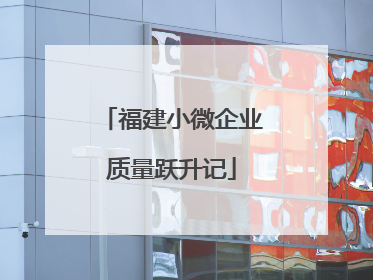 福建小微企业质量跃升记