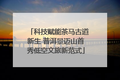 科技赋能茶马古道新生 普洱景迈山首秀低空文旅新范式