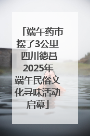 端午药市摆了3公里 四川德昌2025年端午民俗文化寻味活动启幕
