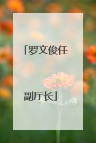 罗文俊任副厅长