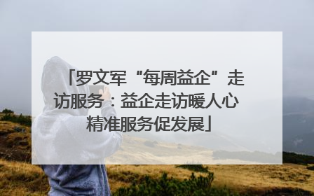 罗文军“每周益企”走访服务：益企走访暖人心 精准服务促发展
