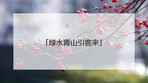 绿水青山引客来