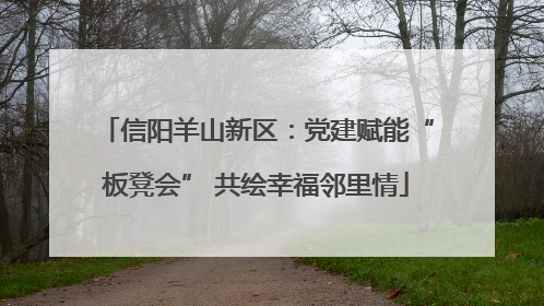 信阳羊山新区：党建赋能“板凳会” 共绘幸福邻里情