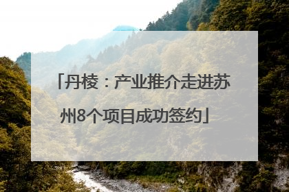 丹棱：产业推介走进苏州8个项目成功签约