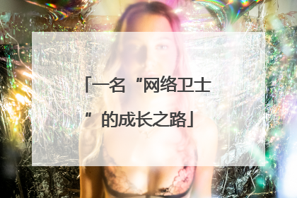 一名“网络卫士”的成长之路