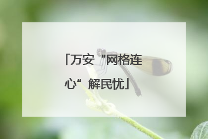 万安“网格连心”解民忧
