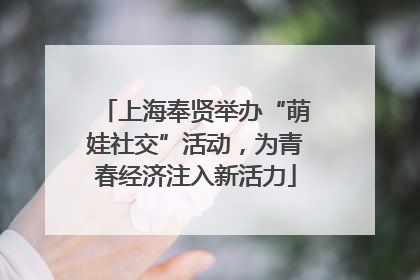上海奉贤举办“萌娃社交”活动，为青春经济注入新活力
