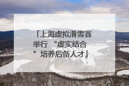 上海虚拟滑雪赛举行 “虚实结合”培养后备人才