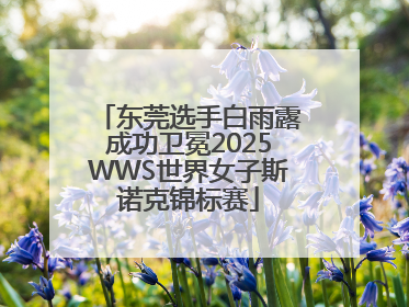 东莞选手白雨露成功卫冕2025WWS世界女子斯诺克锦标赛