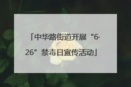 中华路街道开展“6·26”禁毒日宣传活动