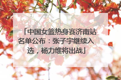 中国女篮热身赛济南站名单公布：张子宇继续入选，杨力维将出战