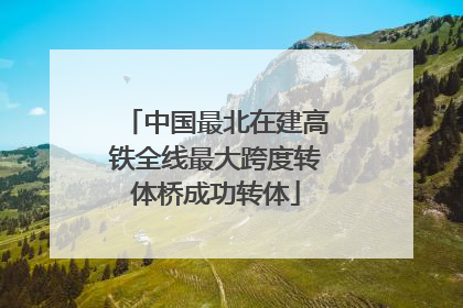 中国最北在建高铁全线最大跨度转体桥成功转体