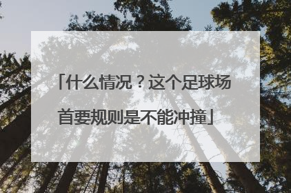 什么情况？这个足球场首要规则是不能冲撞
