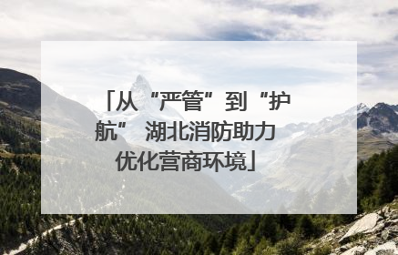 从“严管”到“护航” 湖北消防助力优化营商环境