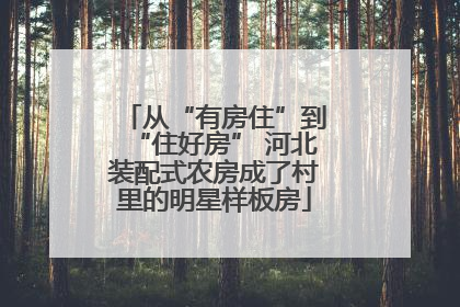 从“有房住”到“住好房” 河北装配式农房成了村里的明星样板房