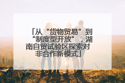 从“货物贸易”到“制度型开放”，湖南自贸试验区探索对非合作新模式