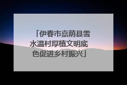 伊春市嘉荫县雪水温村厚植文明底色促进乡村振兴