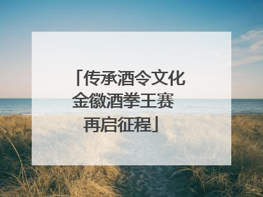 传承酒令文化 金徽酒拳王赛再启征程