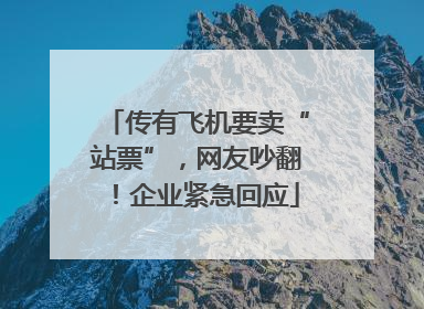 传有飞机要卖“站票”，网友吵翻！企业紧急回应