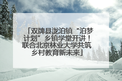 双牌县泷泊镇“泊梦计划”乡镇学堂开讲！联合北京林业大学共筑乡村教育新未来