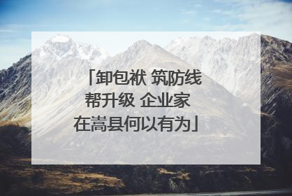 卸包袱 筑防线 帮升级 企业家在嵩县何以有为
