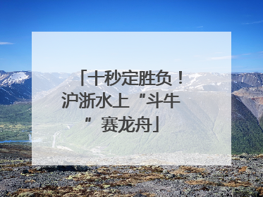 十秒定胜负！沪浙水上“斗牛”赛龙舟