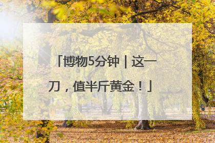 博物5分钟｜这一刀，值半斤黄金！