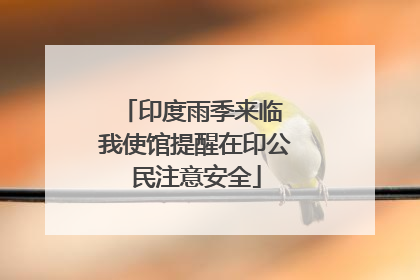 印度雨季来临 我使馆提醒在印公民注意安全