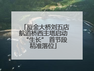 厦金大桥刘五店航道桥西主塔启动“生长” 首节段精准落位