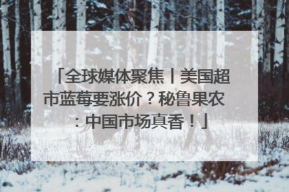 全球媒体聚焦丨美国超市蓝莓要涨价？秘鲁果农：中国市场真香！