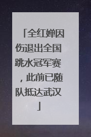 全红婵因伤退出全国跳水冠军赛，此前已随队抵达武汉