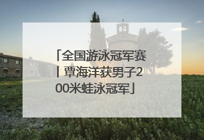 全国游泳冠军赛丨覃海洋获男子200米蛙泳冠军