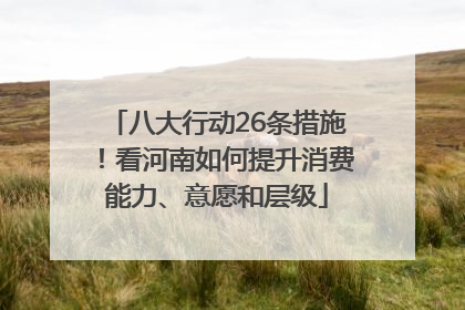 八大行动26条措施！看河南如何提升消费能力、意愿和层级