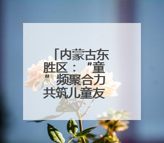 内蒙古东胜区：“童”频聚合力共筑儿童友好幸福城