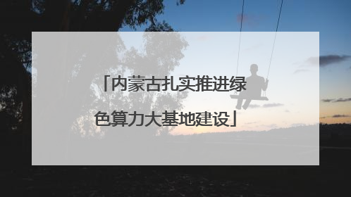 内蒙古扎实推进绿色算力大基地建设